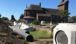 NUPI POLYETHYLENE PIPES FOR REINFORCEMENT OF A DAM IN THE NETHERLANDS
