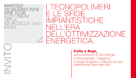 Martedì 19 giugno l’evento NUPI/CEFLA su tecnopolimeri e ottimizzazione energetica